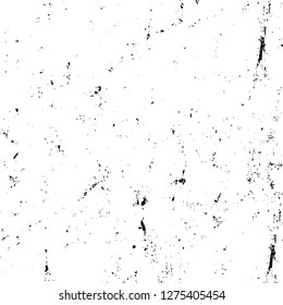 Vector grunge overlay texture. Black and white background. Abstract monochrome image includes a faded effect in dark tones