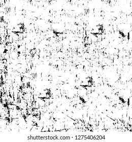 Vector grunge overlay texture. Black and white background. Abstract monochrome image includes a faded effect in dark tones