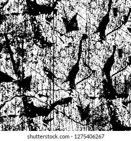 Vector grunge overlay texture. Black and white background. Abstract monochrome image includes a faded effect in dark tones