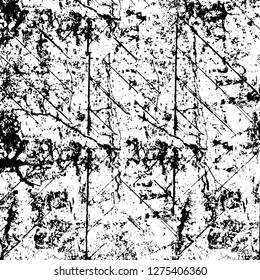 Vector grunge overlay texture. Black and white background. Abstract monochrome image includes a faded effect in dark tones