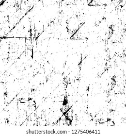 Vector grunge overlay texture. Black and white background. Abstract monochrome image includes a faded effect in dark tones