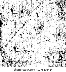 Vector grunge overlay texture. Black and white background. Abstract monochrome image includes a faded effect in dark tones