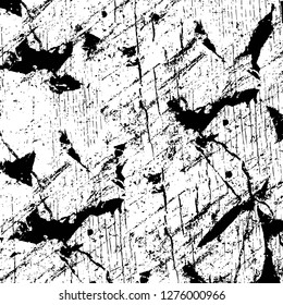 Vector Vector grunge overlay texture. Black and white background. Abstract monochrome image includes a faded effect in dark tonesgrunge overlay texture. Black and white background. Abstract monochrome