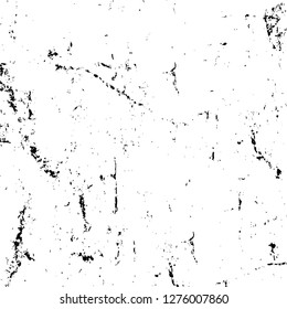 Vector grunge overlay texture. Black and white background. Abstract monochrome image includes a faded effect in dark tones