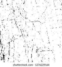 Vector grunge overlay texture. Black and white background. Abstract monochrome image includes a faded effect in dark tones