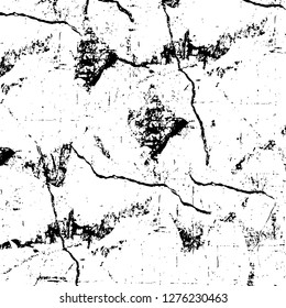 Vector Vector grunge overlay texture. Black and white background. Abstract monochrome image includes a faded effect in dark tonesgrunge overlay texture. Black and white background. Abstract monochrome