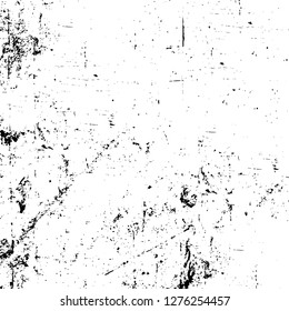 Vector grunge overlay texture. Black and white background. Abstract monochrome image includes a faded effect in dark tones