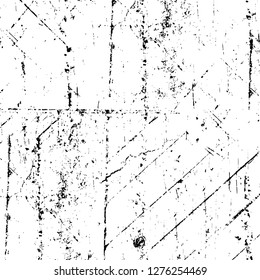 Vector grunge overlay texture. Black and white background. Abstract monochrome image includes a faded effect in dark tones