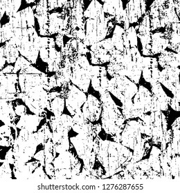 Vector grunge overlay texture. Black and white background. Abstract monochrome image includes a faded effect in dark tones