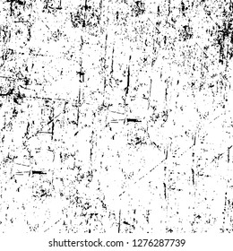 Vector grunge overlay texture. Black and white background. Abstract monochrome image includes a faded effect in dark tones