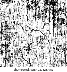 Vector grunge overlay texture. Black and white background. Abstract monochrome image includes a faded effect in dark tones