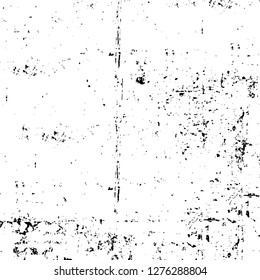Vector grunge overlay texture. Black and white background. Abstract monochrome image includes a faded effect in dark tones