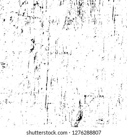 Vector grunge overlay texture. Black and white background. Abstract monochrome image includes a faded effect in dark tones