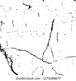 Vector grunge overlay texture. Black and white background. Abstract monochrome image includes a faded effect in dark tones
