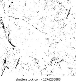 Vector grunge overlay texture. Black and white background. Abstract monochrome image includes a faded effect in dark tones
