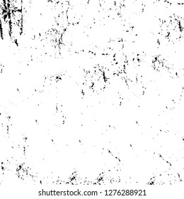 Vector grunge overlay texture. Black and white background. Abstract monochrome image includes a faded effect in dark tones