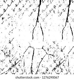 Vector grunge overlay texture. Black and white background. Abstract monochrome image includes a faded effect in dark tones