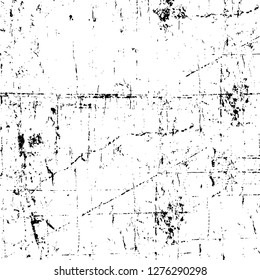 Vector grunge overlay texture. Black and white background. Abstract monochrome image includes a faded effect in dark tones