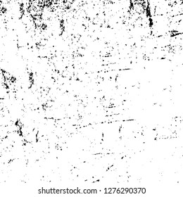 Vector grunge overlay texture. Black and white background. Abstract monochrome image includes a faded effect in dark tones