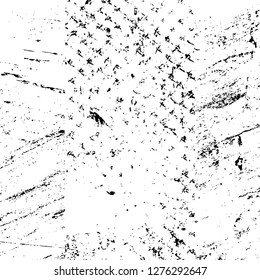 Vector grunge overlay texture. Black and white background. Abstract monochrome image includes a faded effect in dark tones