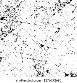Vector grunge overlay texture. Black and white background. Abstract monochrome image includes a faded effect in dark tones