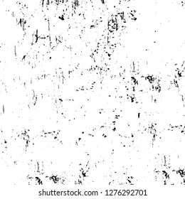 Vector grunge overlay texture. Black and white background. Abstract monochrome image includes a faded effect in dark tones