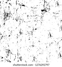 Vector grunge overlay texture. Black and white background. Abstract monochrome image includes a faded effect in dark tones