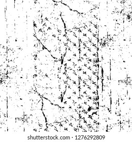 Vector grunge overlay texture. Black and white background. Abstract monochrome image includes a faded effect in dark tones