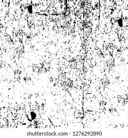 Vector grunge overlay texture. Black and white background. Abstract monochrome image includes a faded effect in dark tones