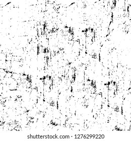 Vector grunge overlay texture. Black and white background. Abstract monochrome image includes a faded effect in dark tones