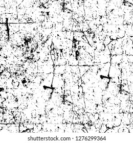 Vector grunge overlay texture. Black and white background. Abstract monochrome image includes a faded effect in dark tones