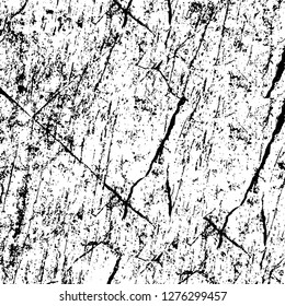 Vector grunge overlay texture. Black and white background. Abstract monochrome image includes a faded effect in dark tones