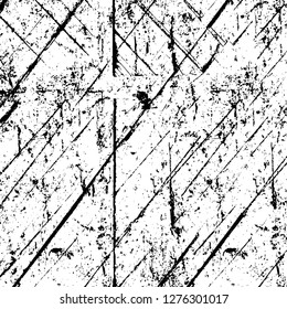 Vector grunge overlay texture. Black and white background. Abstract monochrome image includes a faded effect in dark tones