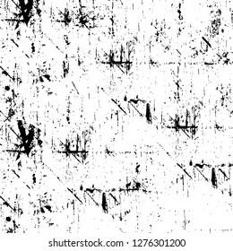 Vector grunge overlay texture. Black and white background. Abstract monochrome image includes a faded effect in dark tones