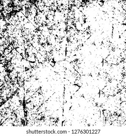 Vector grunge overlay texture. Black and white background. Abstract monochrome image includes a faded effect in dark tones