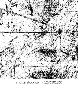 Vector grunge overlay texture. Black and white background. Abstract monochrome image includes a faded effect in dark tones