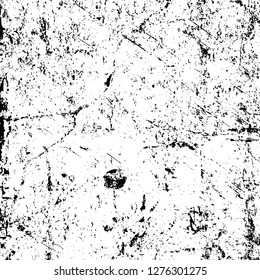 Vector grunge overlay texture. Black and white background. Abstract monochrome image includes a faded effect in dark tones