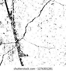 Vector grunge overlay texture. Black and white background. Abstract monochrome image includes a faded effect in dark tones