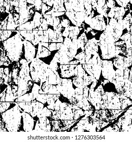Vector Vector grunge overlay texture. Black and white background. Abstract monochrome image includes a faded effect in dark tonesgrunge overlay texture. Black and white background. Abstract monochrome