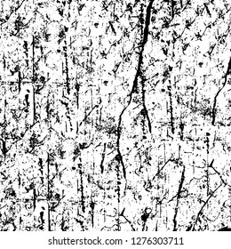 Vector Vector grunge overlay texture. Black and white background. Abstract monochrome image includes a faded effect in dark tonesgrunge overlay texture. Black and white background. Abstract monochrome