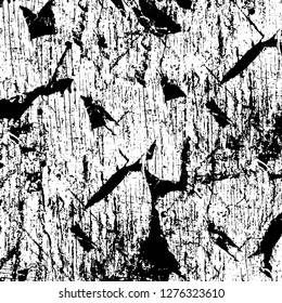 Vector grunge overlay texture. Black and white background. Abstract monochrome image includes a faded effect in dark tones