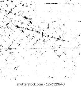 Vector grunge overlay texture. Black and white background. Abstract monochrome image includes a faded effect in dark tones