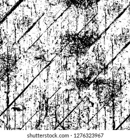 Vector grunge overlay texture. Black and white background. Abstract monochrome image includes a faded effect in dark tones