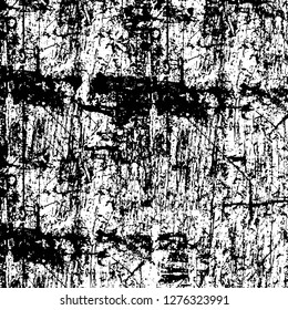 Vector grunge overlay texture. Black and white background. Abstract monochrome image includes a faded effect in dark tones