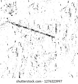 Vector grunge overlay texture. Black and white background. Abstract monochrome image includes a faded effect in dark tones
