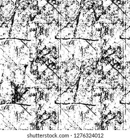 Vector grunge overlay texture. Black and white background. Abstract monochrome image includes a faded effect in dark tones