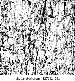 Vector grunge overlay texture. Black and white background. Abstract monochrome image includes a faded effect in dark tones