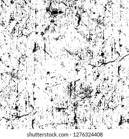 Vector grunge overlay texture. Black and white background. Abstract monochrome image includes a faded effect in dark tones