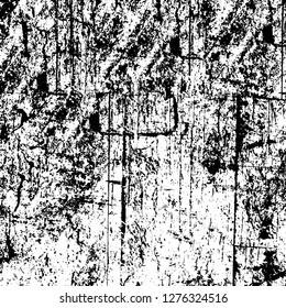 Vector grunge overlay texture. Black and white background. Abstract monochrome image includes a faded effect in dark tones