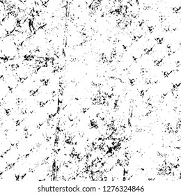 Vector grunge overlay texture. Black and white background. Abstract monochrome image includes a faded effect in dark tones